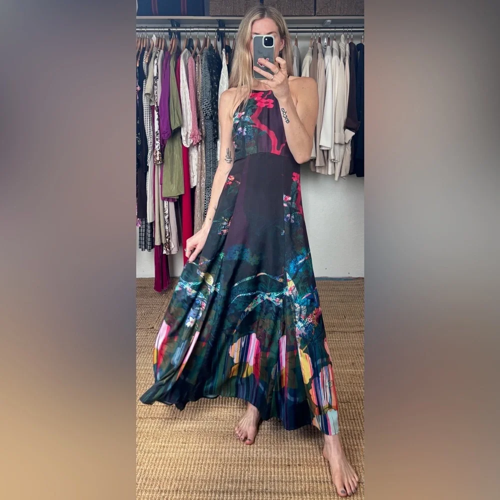 Anthropologie Moulinette Soeurs Cadence Sleeveless Halter Floral Maxi Dress - Picture 4 of 15